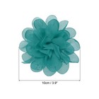 10pcs 3 9  Chiffon Flowers Fabric Flower Sewing Fabric Appliques Turquoise