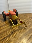 Vintage 1950s Made In Usa Louis Marx   Co Tin Litho Farm Tractor Plow 
