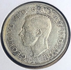 1937 Canada 50 Cents Half Dollar Silver  800 Coin - King George Vi  189 