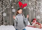  7x5ft Christmas Backdrop Snow Floor Photo Backgrounds Wooden Wall 7x5ft