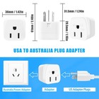 2 Pack Us To Australia new Zealand Plug Adapter  Type I Travel Power Adapter Wit