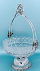Victorian Antique Aesthetic Silver Plate Brides Flower Basket Centerpiece Eapg