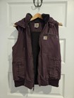 Vintage Carhartt Women s Wildwood Purple Hooded Work Vest Size Medium