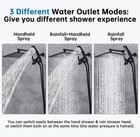 Matte Black 10 In All Metal Rain Shower Head With Handheld Combo Extension Arm