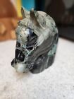 Emerald Horse Head Carved Vintage Rare Columbian Artisan Handmade