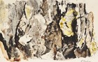 1950s L  Madura Abstract Gouache Painting Mid Century Modern Watercolor Vintage