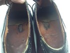 Vintage Distessed Black Burgundy Leather Lace Up Oxford Saturday Power Shoes 10m