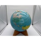 Vintage Rand Mcnally World Globe Soviet Union Map Wooden X-base Desktop Decor