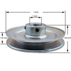 New Ab500 Single Groove V Belt Pulley 1 Inch Bore 5 Inch Od Fast Shipping
