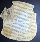 Victorian Advertising Trade Card - Hand Cut - Ayer s Hair Vigor Lowell Mass