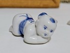 Lot Of 4 Handpainted Blue   White Pillow Baby Chopstick Rests
