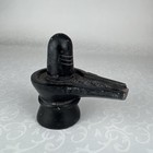 Antique Old Black Stone Hand Crafted Hindu God Shiva Lingam Sculpture India