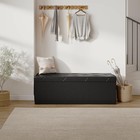 Sweetcrispy 43 Inches Folding Ottoman With Storage Bench  Foot Rest Stool  End