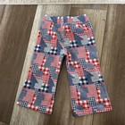 Vintage 70 s Health-tex Toddler Plaid Hippie Bottoms Flare Pants Kids 2t