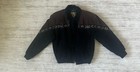 Adler Men s Black Leather Bomber Jacket Full Zip Band Collar Insulated M