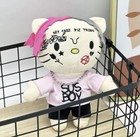 Hello Kitty As Lil Peep Plush Doll Rapper Figure Collectable Gift Viral Fyp 24cm