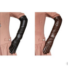 Long Leather Women Gloves Elbow Lined Soft Ladies Winter Warm Evening Party New