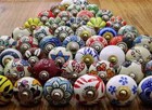 Vintage Kitchen Cupboard Cabinet Door Knobs Drawer Pulls   Chrome Hardware Balls
