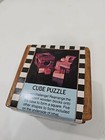Raintree Wooden Cube Puzzle 7 Pieces Vtg