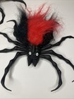 Vintage Lot Of 3 Spiders Halloween Window Cling Suction Cup Furry