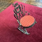 Vintage Doll House Furniture Metal Wire Cloth Rocking Chair Approx 5 5   