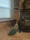 Fireplace Vintage Hearth Broom Decorative  Red And Green Broom Straw  36    Length
