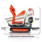 Free Ship 500kg Mini Tracked Tipper Rubber Track Dumper Cart Hopper Vehicle