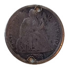 Pictorial Love Token Shield American Flag Stars Stripes 1883 Seated Liberty Dime