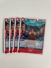 Jozu Op02-008 4x Playset - One Piece Tcg Ccg Card Game Red Regular Non-foil - Nm