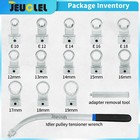 15pcs Universal Auxiliary Idler Belt Tensioner Pulley Removal Tool Kit  12-po   