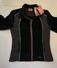Harley Davidson Woman   s Pink Label Fleece Jacket Black pink Medium Nwt