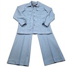 Vtg 70s Levis Panatela Leisure Suit Mens M Blue 2pc Disco Safari Jacket Flares