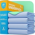 Washable Underpads - Heavy Absorbency Reusable Bedwetting Incontinence Pads F   