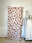 Antique French Faded Floral Fabric Material Old Cotton Pink Red For Pillows 