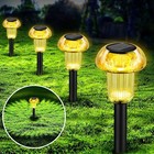 4pack Solar Walkway Lights Outdoor Garden Waterproof Landscape Led Pathway Lamp