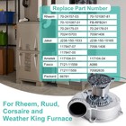 For Rheem Ruud Furnace Inducer Motor 70-24157-03 J238-150-1533 Jakel 11787-07