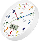 Digital And Analog Learning Clock For Kids - Telling Time Teaching Clock 12 Inch