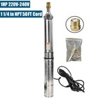 1hp Deep Well Submersible Pump 4   230v  33 Gpm  257ft Max 1 25in Npt 50ft Cord