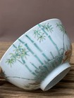 Antique Chinese Famille Verte Bowl        xingyouhengtang    Mark     Bamboo Motif