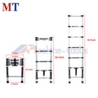 6 6ft 330lbs Aluminum Telescopic Ladder Heavy Duty Folding Extension Step Ladder