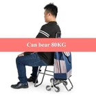 Portable Shopping Cart Climbing Stairs Lightweight Foldable With Seat Trailer