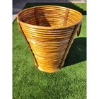 Mcm Gabriella Crespi Style Pencil Reed Basket Hamper Handles 20 5  X 18  Boho