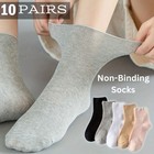 10 Pairs Bamboo Diabetic Ankle Socks With Seamless Toe 2026