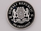 2015 Somalia African Wildlife Elephant  Bu 1 Oz  999 Silver Coin Somali Republic