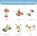 Kids Tool Bench Set Large Wooden Work Construction Toys For Toddlers 41 Pcs New
