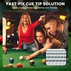 40pcs Slip On Pool Cue Tips Replacement Kit  4 Sizes Upgrade Pool Stick Tips For