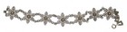 Antique Vintage Art Nouveau 800 Silver Bracelet Lacy Filigree Flower Link 7 1 4 