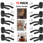 10 Pcs Pack Guitar Hangers Hook Holder Wall Mount Hanger Display Instrument