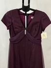 Plum Formal Dress Size 12 Beaded Chiffon Evening Gown Mother Of The Bride groom