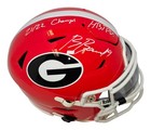 Brock Bowers Signed Georgia Mid-size Helmet W  Insc Beckett Coa